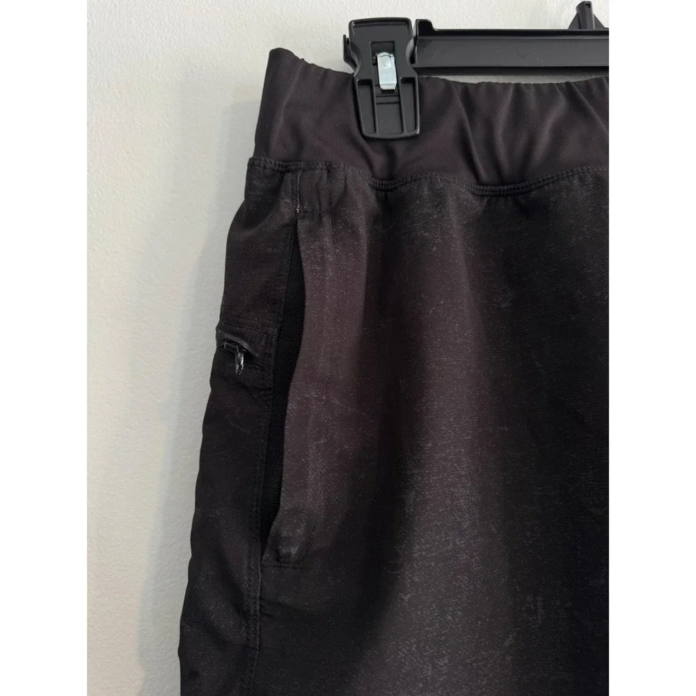 Alphalete Performance Athletic Shorts Women Medium Black Zipper‎ Pockets active